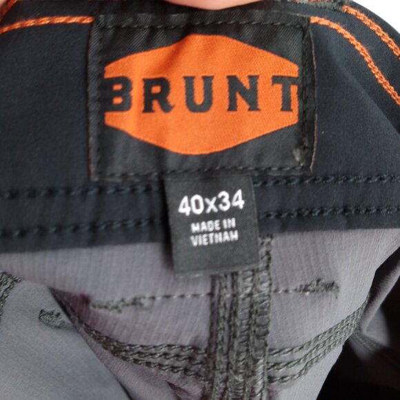 Brunt The Costello Ripstop Gray Pants Size 40 x 34 Stretch Technical Travel - Picture 10 of 11